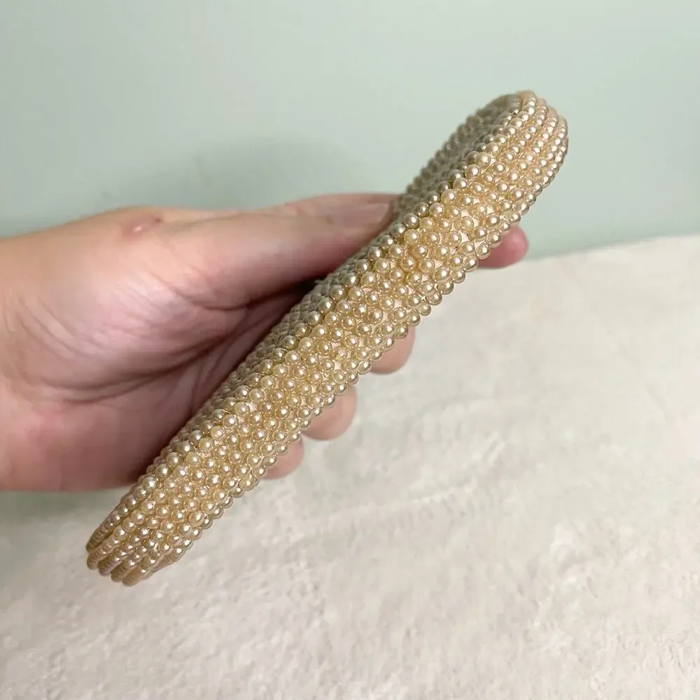 Vintage A David's Import Pearl Zip Mini Evening Pouch Purse Clutch Made in Japan - Picture 5 of 8